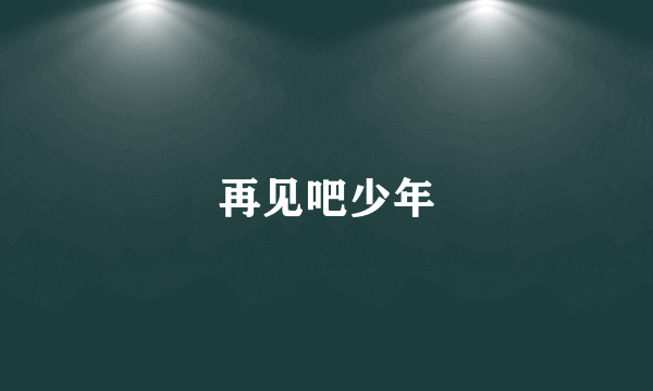 再见吧少年