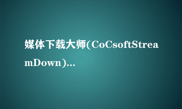 媒体下载大师(CoCsoftStreamDown)V5.8