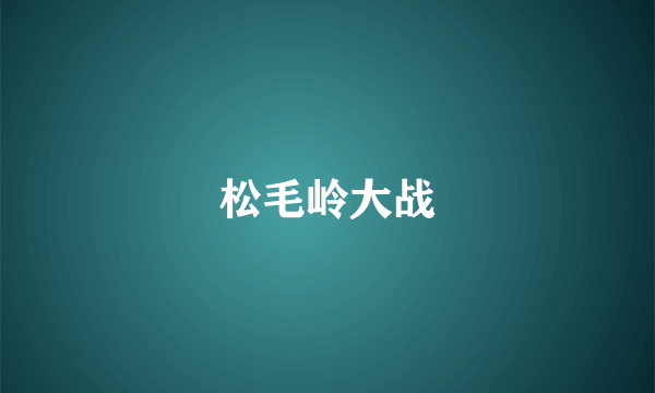 松毛岭大战