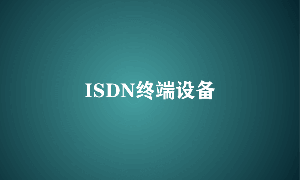ISDN终端设备