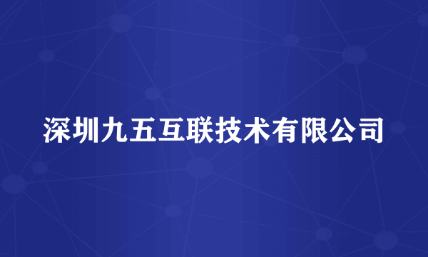 深圳九五互联技术有限公司