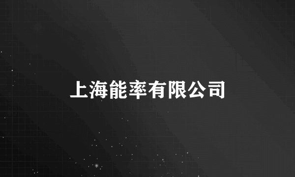 上海能率有限公司