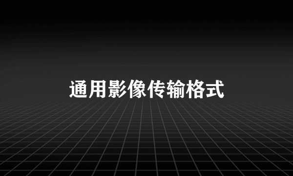 通用影像传输格式