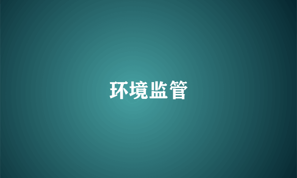 环境监管