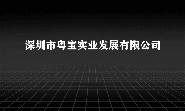 深圳市粤宝实业发展有限公司