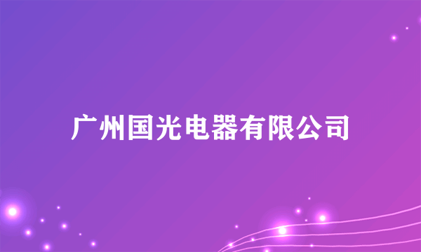 广州国光电器有限公司