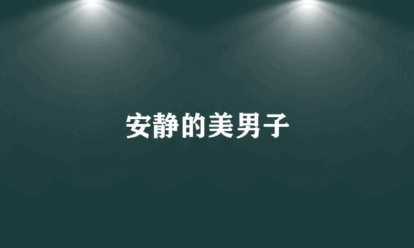 安静的美男子