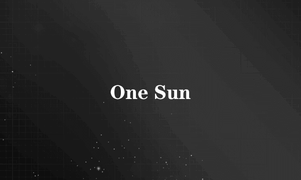 One Sun