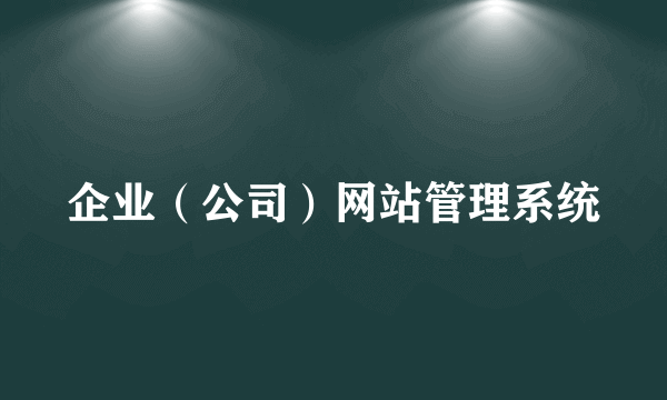 企业（公司）网站管理系统