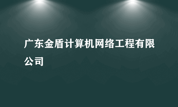 广东金盾计算机网络工程有限公司