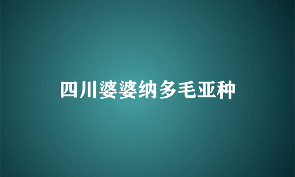四川婆婆纳多毛亚种