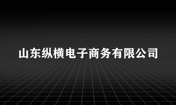 山东纵横电子商务有限公司