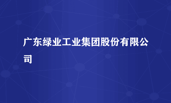 广东绿业工业集团股份有限公司
