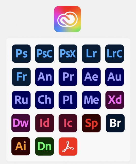 Adobe软件列表