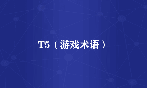 T5（游戏术语）