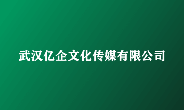 武汉亿企文化传媒有限公司