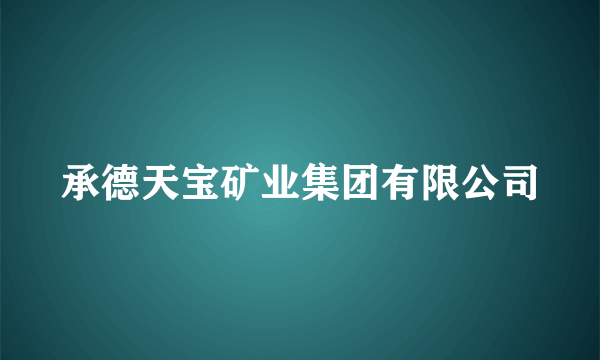 承德天宝矿业集团有限公司