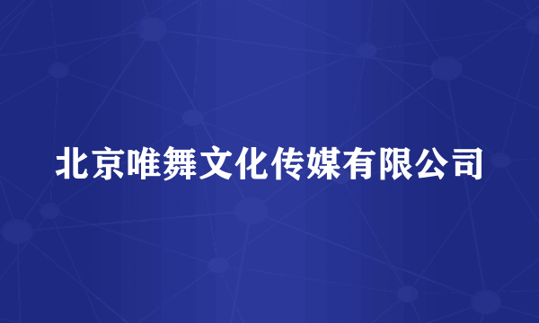 北京唯舞文化传媒有限公司