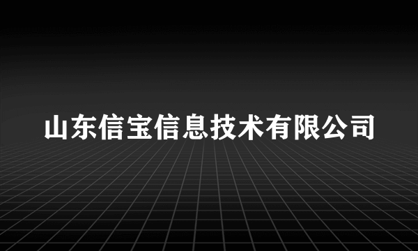 山东信宝信息技术有限公司