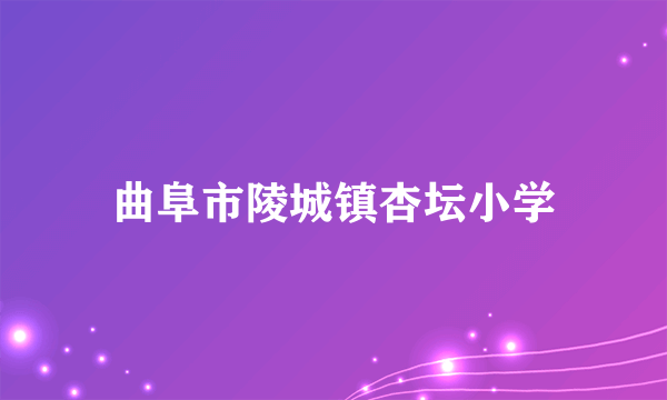 曲阜市陵城镇杏坛小学