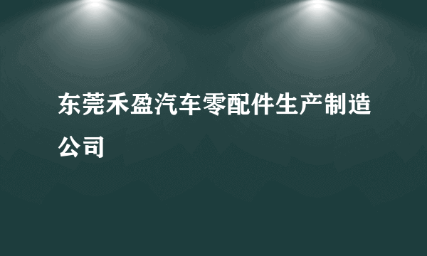 东莞禾盈汽车零配件生产制造公司