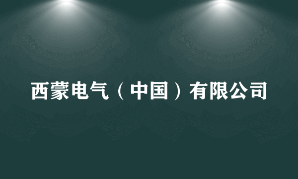 西蒙电气（中国）有限公司