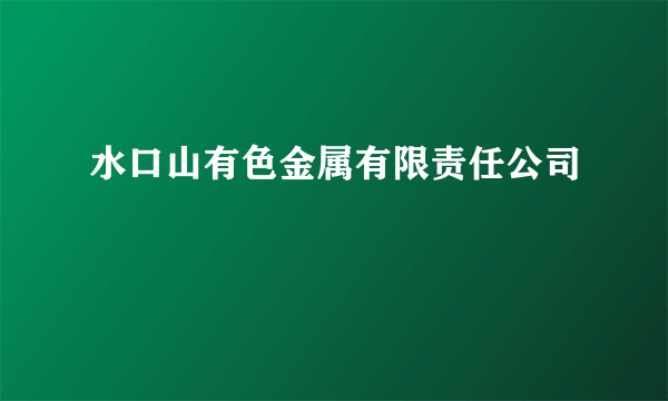 水口山有色金属有限责任公司