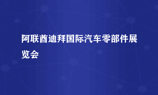 阿联酋迪拜国际汽车零部件展览会