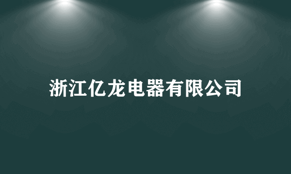 浙江亿龙电器有限公司