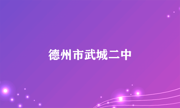 德州市武城二中