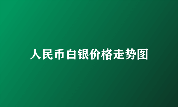 人民币白银价格走势图