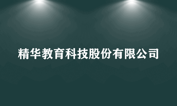精华教育科技股份有限公司