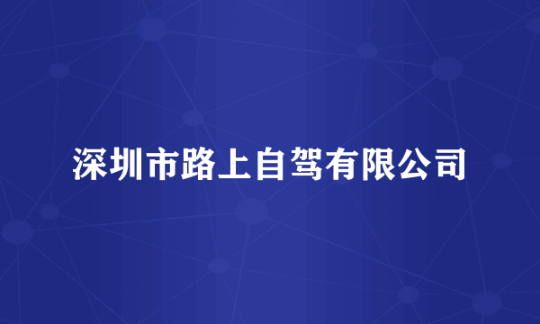 深圳市路上自驾有限公司