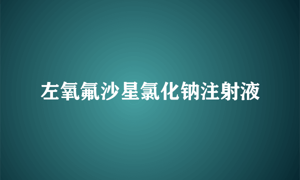 左氧氟沙星氯化钠注射液