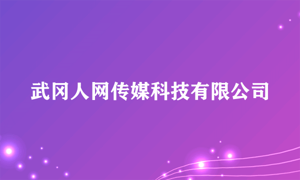 武冈人网传媒科技有限公司