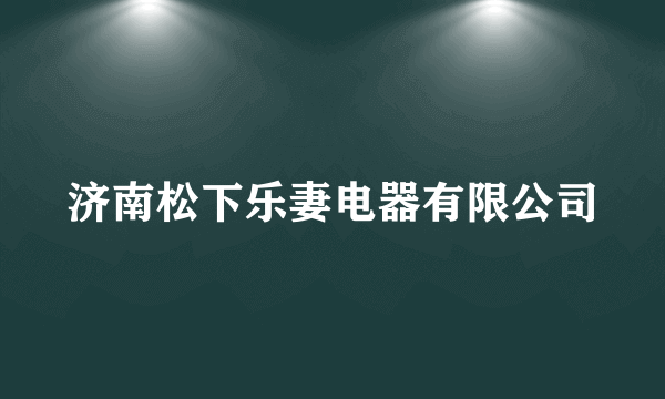 济南松下乐妻电器有限公司