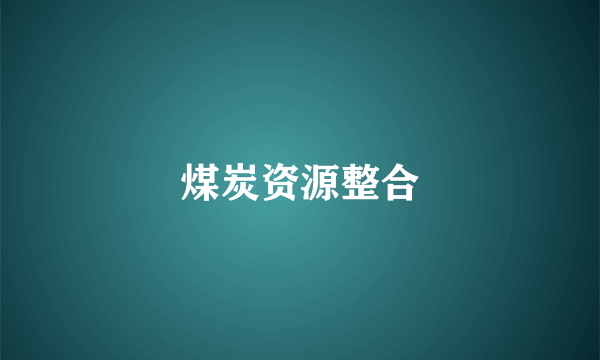 煤炭资源整合