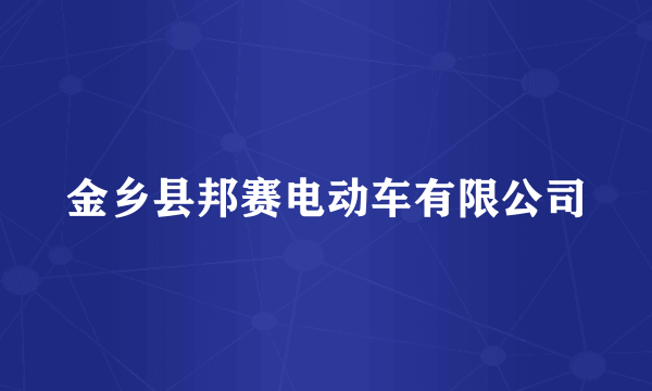 金乡县邦赛电动车有限公司