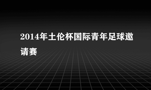 2014年土伦杯国际青年足球邀请赛