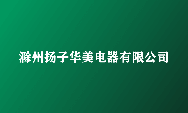 滁州扬子华美电器有限公司