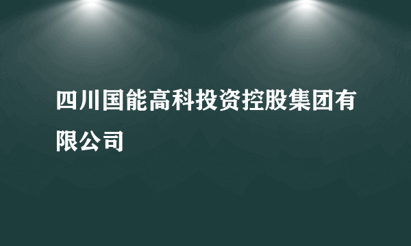 四川国能高科投资控股集团有限公司