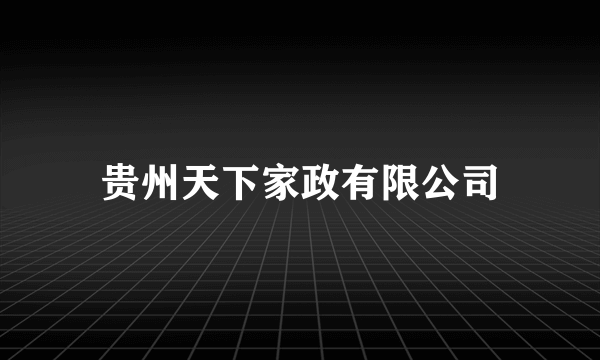 贵州天下家政有限公司
