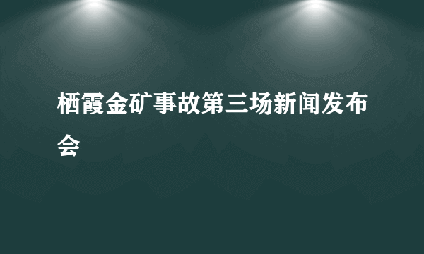 栖霞金矿事故第三场新闻发布会