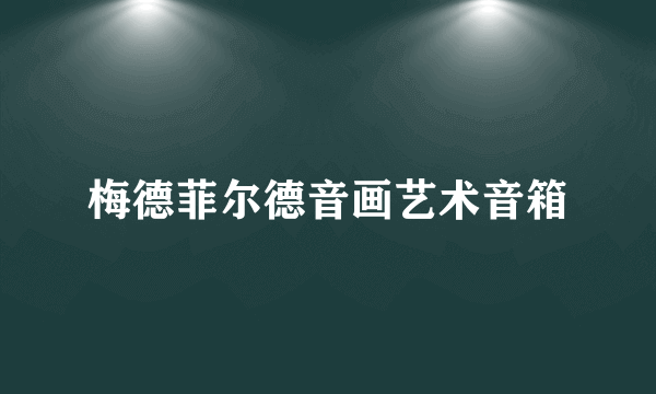 梅德菲尔德音画艺术音箱