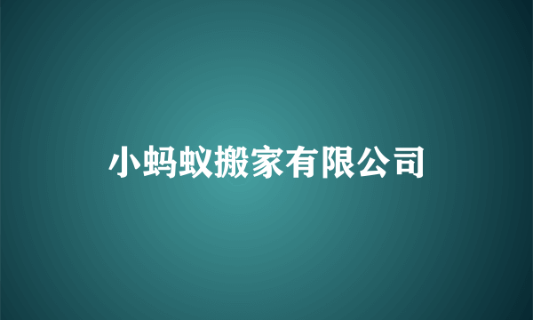 小蚂蚁搬家有限公司