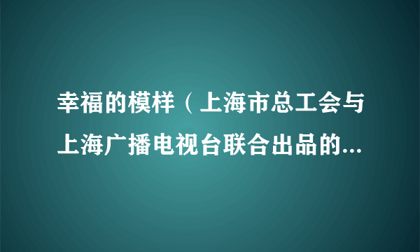 幸福的模样（上海市总工会与上海广播电视台联合出品的系列纪录片）