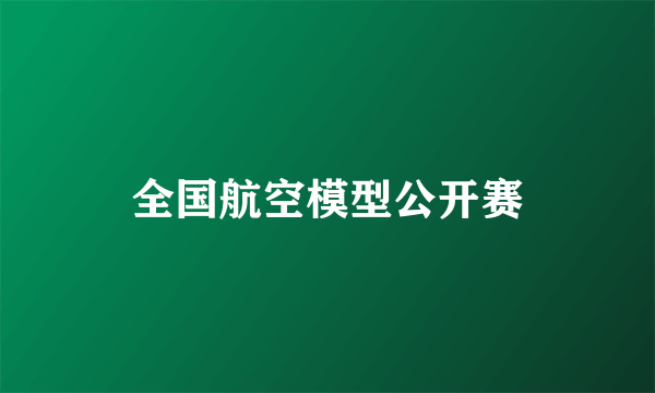全国航空模型公开赛