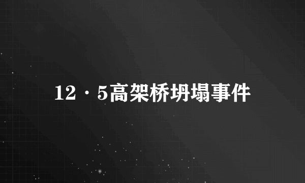 12·5高架桥坍塌事件