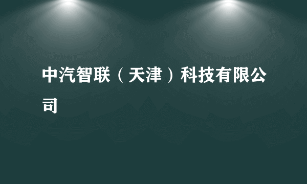中汽智联（天津）科技有限公司