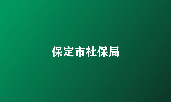 保定市社保局
